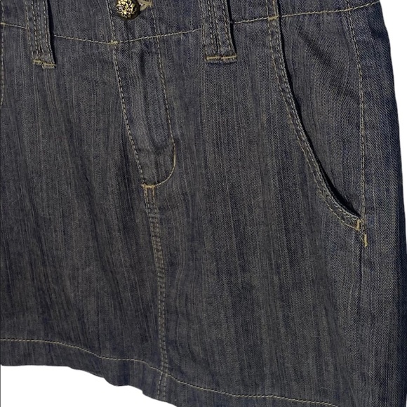 BCBGENERATION Women’s Jean Mini Skirt w/Pockets 31 Charcoal Gray Denim Casual - Picture 13 of 14